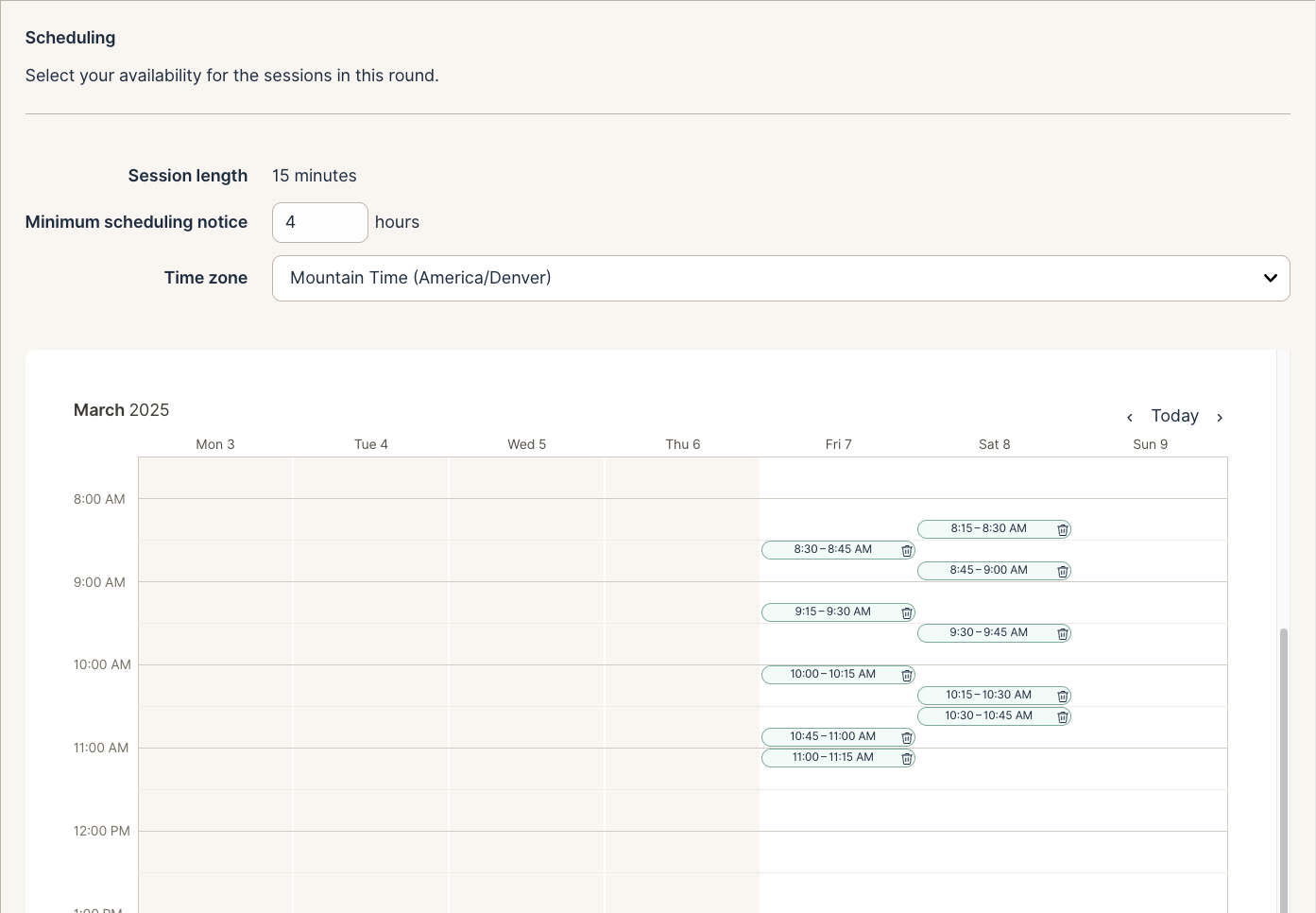 Recruit Participants - Scheduling